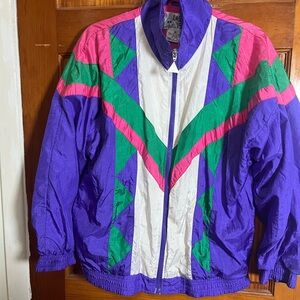 Vintage Colorblock Windbreaker Jacket